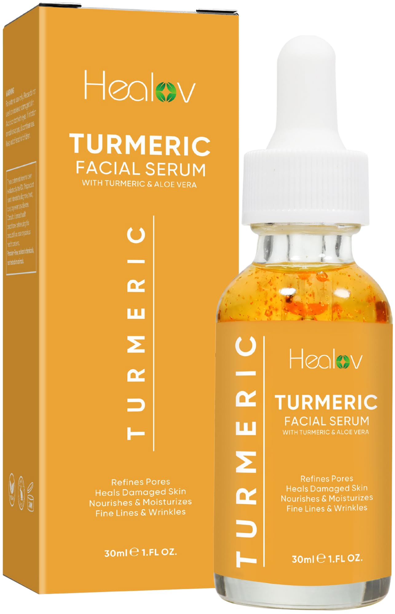 Turmeric Serum for Face & Body - All Natural Turmeric Skin Brightening Serum for Dark Spots - Turmeric Facial Repair Serum Cleanses Skin Fights Acne Evens Tone Minimizes Pores - Pure Turmeric Oil
