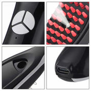 Solid Color Meridian Hair Growth Comb Massager Electric Massage Scalp Hair Comb