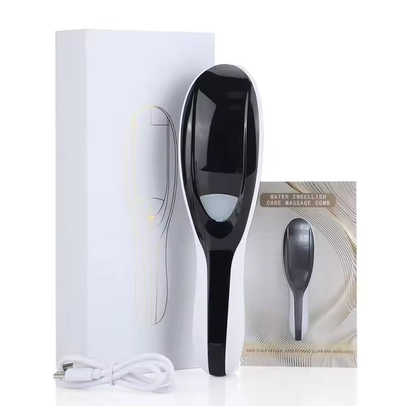 Solid Color Meridian Hair Growth Comb Massager Electric Massage Scalp Hair Comb
