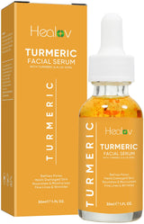 Turmeric Serum for Face & Body - All Natural Turmeric Skin Brightening Serum for Dark Spots - Turmeric Facial Repair Serum Cleanses Skin Fights Acne Evens Tone Minimizes Pores - Pure Turmeric Oil