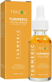 Turmeric Serum for Face & Body - All Natural Turmeric Skin Brightening Serum for Dark Spots - Turmeric Facial Repair Serum Cleanses Skin Fights Acne Evens Tone Minimizes Pores - Pure Turmeric Oil